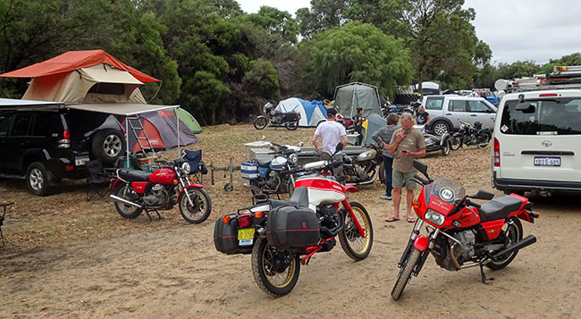 Our campsite in Bunbury at the heart of the 2 Day Rally.