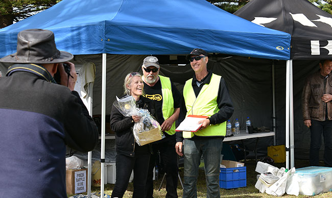 Rhona Finnigan - Female Winner, Bob Whittingstall and Kim Thompson.