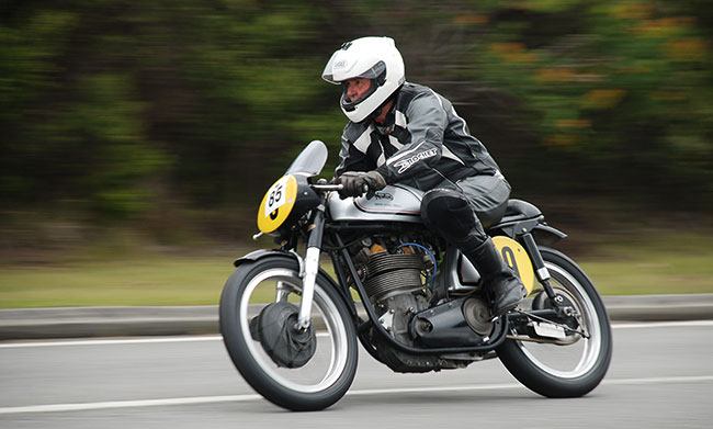 Bill on his Manx Norton.