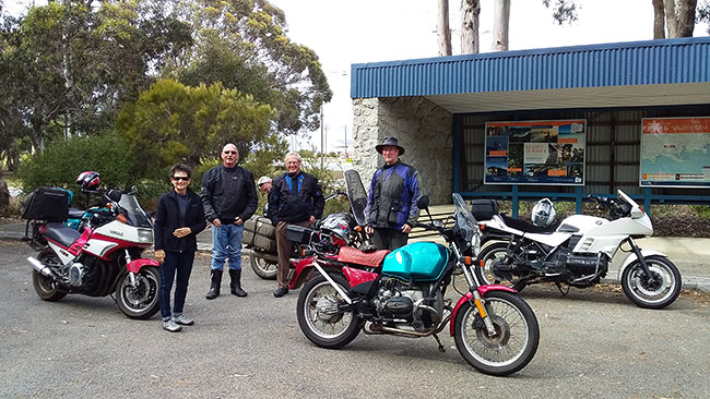 Ready to ride: Leanne, Colin, Mike and Andrew.