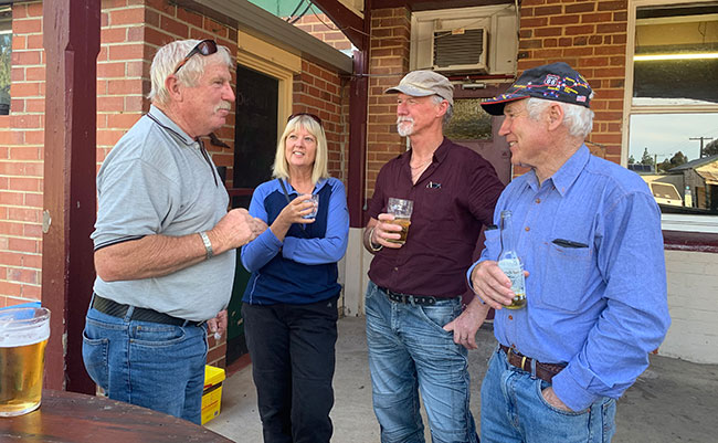  Bob, Louise, John and Chester in the beer garden.