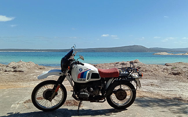 What a view. Two Peoples Bay. Great bike too!