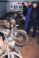 Bikes collected in the shed