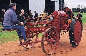 Ron drives the Moline Universal Tractor