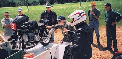 Trailering the BMW.