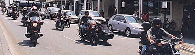 Christmas riders in York Street