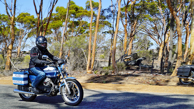 Garry on Polizia Moto Guzzi.