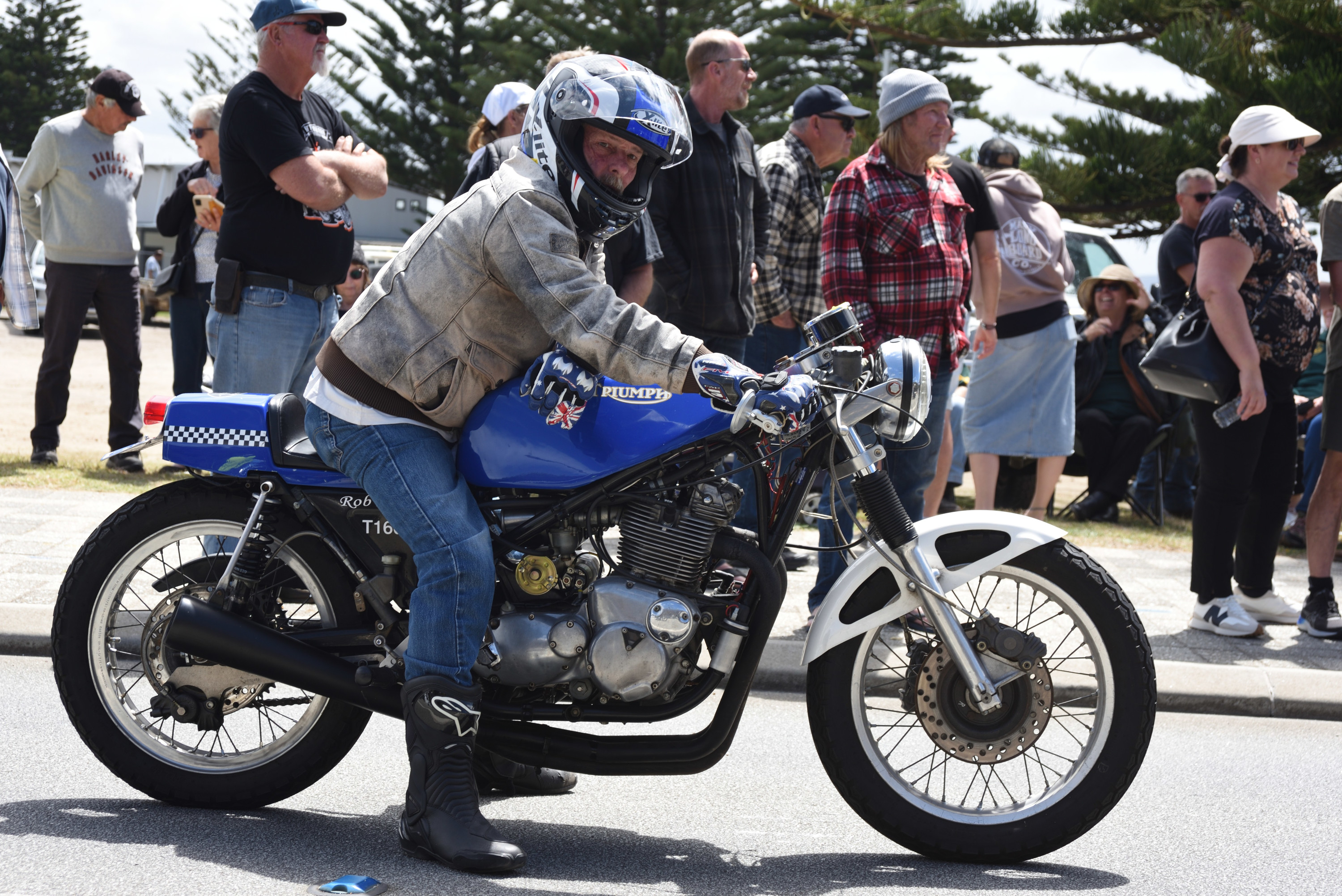 Another famous racing bike: Rob
        North-framed Triumph Trident.