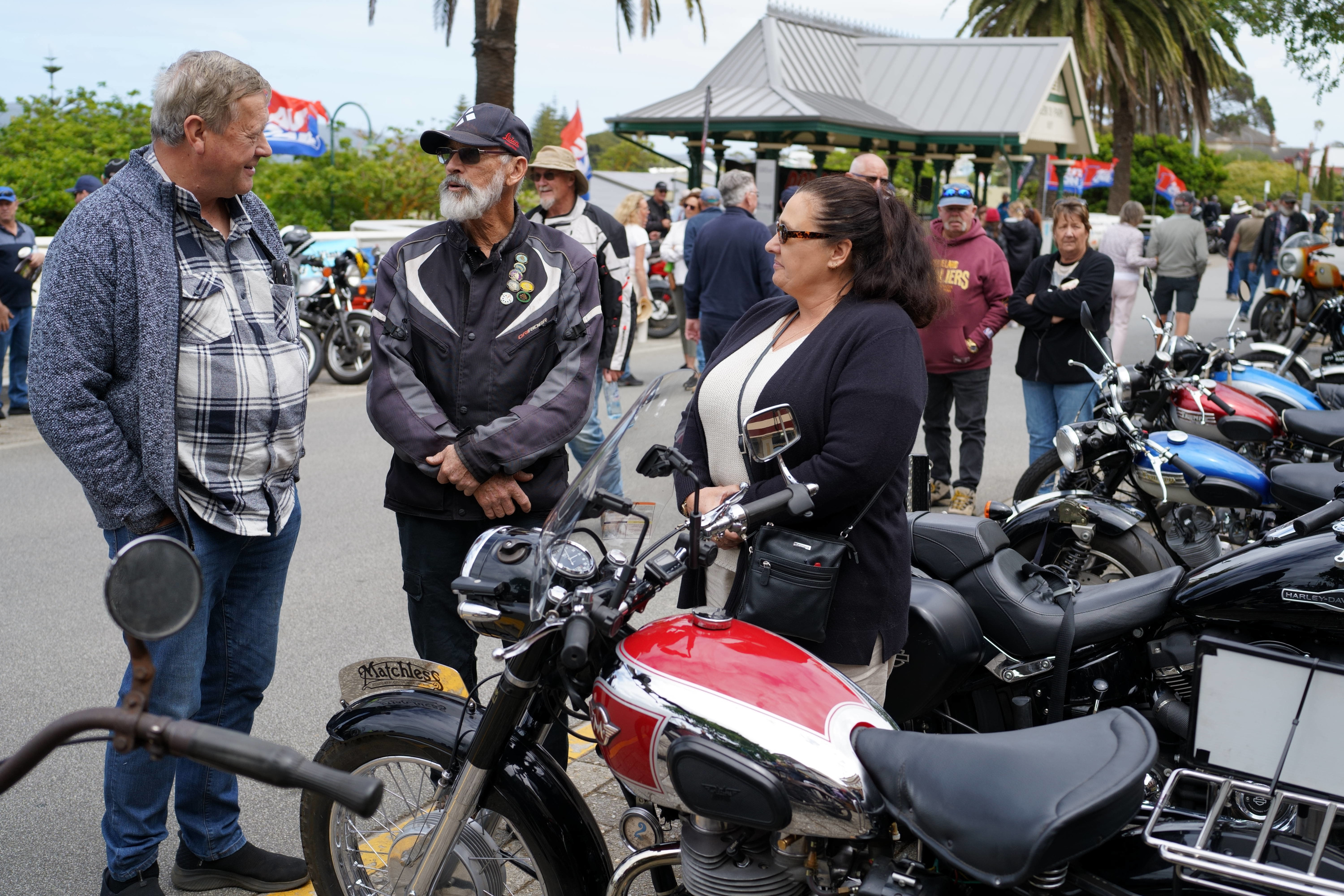 Negotiating a sale maybe, or just
        interested in the old Matchless.